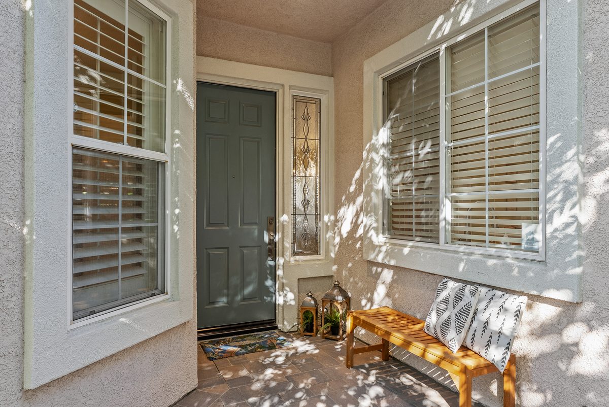 Leaded-glass entry